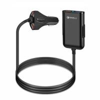 闪充车载充电器快充前后排汽车充头一拖三/二/四USB多功能点烟器 黑色 前排[4口快充]