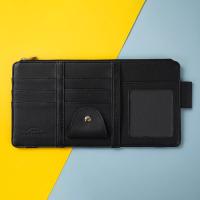 汽车遮阳板车载收纳袋遮阳板卡片夹多功能驾驶证票据卡包套眼镜架 黑色 一代拉链收纳夹