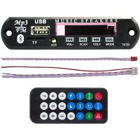 音响小面板插卡蓝牙MP3解码板功放音响配件蓝牙模组u盘解码器 5伏【送线+遥控器】