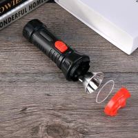 手电筒强光可充电特种兵旅行用品户外多功能远射灯登山野营座充 40口径小手电筒