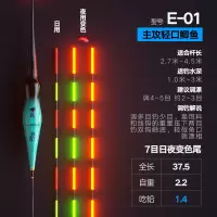 抗走水防风浪变色夜光漂高灵敏咬钩感应鲫鱼浮漂日夜两用醒目鱼漂 E-01 吃铅约1.4克 [不变色]单支装