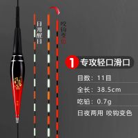 咬钩变色夜光漂电子漂日夜两用鱼漂纳米换尾重力感应高灵敏浮漂 咬钩变色(单子装 送2粒电池) B-01 专攻轻口滑口
