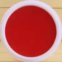 儿童手指画印泥印台幼儿园绘画涂鸦手掌印泥画颜料可水洗手掌印盘 红色