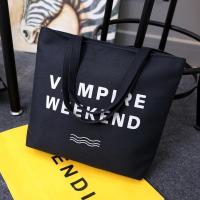 小清新文艺女包包防水牛津布包单肩手提包学生补习包女大包包 英文一