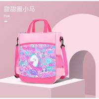 Yome小学生补习包韩版可爱卡通女孩补课袋斜跨包 甜甜圈小马