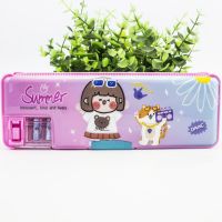 文具盒女韩版可爱铅笔盒男双面多功能塑料小学生文具盒公主笔盒男 9951女孩(无赠品)