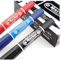 大双头油性记号笔黑色勾线笔马克笔防水不掉色粗头大容量大头文具 黑色 20支