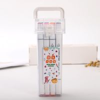 12色双头马克笔 儿童小学生绘画彩笔套装 24色36色安全无毒可水洗 方杆双头马克笔12色盒装[送4件礼]