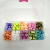 500粒袋装珠光色腊粒 复古火漆蜡粒 请柬金粉蜡粒火漆印章蜡封 10色盒装200粒