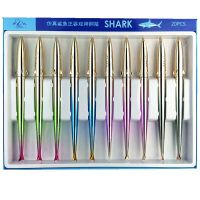 罗氏炫彩仿鲨鱼钢笔批发 学生用正姿墨囊钢笔 细杆大小尖钢笔 1支钢笔(仅带墨囊) 仅钢笔送1抽水器