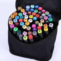 马克笔50色套装清仓库存 50支黑杆 48支送2支马克笔