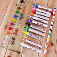 东洋油漆笔 补漆笔 白色记号笔轮胎笔 黑色 金色签到笔修补笔 白色 1支