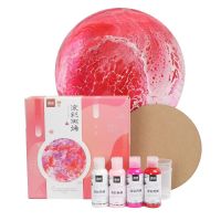 液态丙烯流体颜料画材套装装饰涂鸦流彩丙烯画颜料速干防水100ml 红色系套装