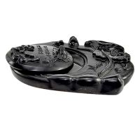 学生墨盘文房四宝初学者研墨砚台带盖多功能毛笔书法练习荷塘月色 荷塘月色