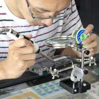 维修放大镜工具8倍台式多功能放大镜钟表手机电子电路焊接放大器 默认