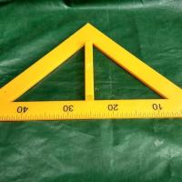 2个塑料套装 老师教学教具三角板 50cm学生数学绘图 直角+等腰尺