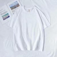 动漫男士短袖T恤潮牌联名火影忍者衣服潮流宽松肥仔半袖大码衣服 纯色短袖 白色 优质版 S 60-80斤