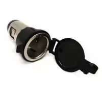 汽车载点烟器总成点烟头底座母座摩托车改装12v24v通用插座取电孔 12V母座一个