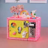 儿童手工雪花泥科技密码箱材料包微景观储钱罐diy粘贴制作玩具 科技密码箱(萌兔 材料包
