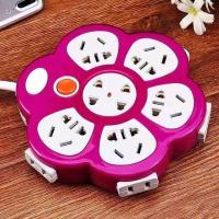 插板带usb插座排插多功能多孔无线插排充电家用接线板延长拖线板 梅花型39无USB(随机颜色) 单插座+无插头+无线+需