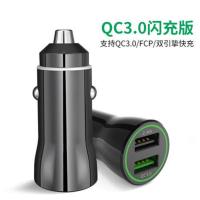 vivo车载手机充电器快充一拖二车上车充头x20 x21 x9s 双引擎闪充 黑色 普通车载充电器