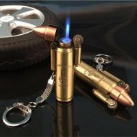 朗声充气打火机侧滑砂轮式超薄金属点烟器明火时尚边打送男友潮流[7月19日发完] 砂轮子弹经典 单机送火石烟嘴