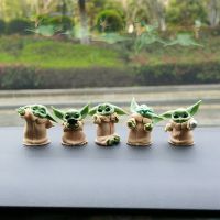 汽车摆件尤达宝宝卡通公仔创意个性蛋糕装饰车内饰品车载用品大全 尤达宝宝5只+胶片 送 车载无痕胶