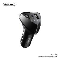 REMAX外星人车充 18WPD车载充电器双USB多功能一拖三点烟器快充头 黑色