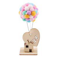 临时停车号码牌创意可爱移车卡汽车挪车电话号码车内装饰摆件用品 彩色气球屋