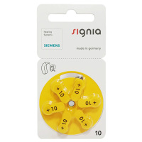 西门子助听器专用电池A10S10S312S13S675锌空气纽扣电池电压1.45V S10一板六粒