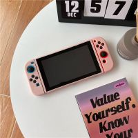 switch任天堂保护壳硬壳卡通可爱芝麻街动物之森游戏同款光滑imd 纯色TPU(粉） 单保护壳