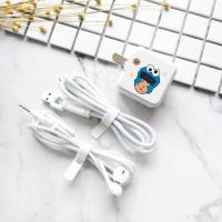 VIVO X23幻彩版 Z5X Y7S手机数据线保护套S1 pro充电器耳机缠绕绳 芝麻街 三合一线