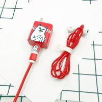 华为p40pro荣耀v30数据线保护套nova7/6/5充电器保护线耳机缠绕绳 红线-红贱猫