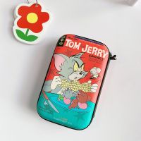 日韩可爱卡通移动硬盘电源包数据线充电器收纳盒充电宝零钱包防摔 电源包[15.5*9.3] 汤姆猫与老鼠