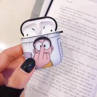 airpods苹果无线蓝牙耳机套2/3代保护套静香airpodspro保护壳可爱 中指大熊+挂钩 airpods 1-2