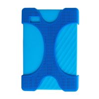 随行版X硅胶套 西部数据移动硬盘保护套WD西数My passport收纳包 蓝色X型(1T/2T)硅胶套 单个硅胶套