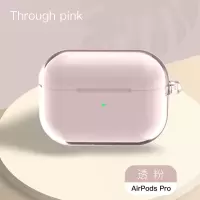 AirPods Pro保护套 高透连体三代无线蓝牙耳机壳苹果耳机套防摔 AirPods Pro耳机套透粉款