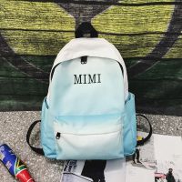 书包女ins 韩版大学生背包高中森系简约古着感帆布百搭校园双肩包 普通帆布蓝色