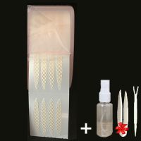 [遇水即粘免胶水]蕾丝双眼皮贴隐形网纱透气自然不反光新款盒装 盒装橄榄型360贴送喷瓶+镊叉