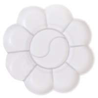 单个梅花形状调色盘水彩画花瓣水粉调色板加厚塑料丙烯颜料盘 12厘米调色盘