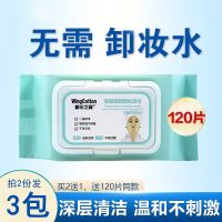 120片卸妆湿巾深层清洁一次性脸眼唇部温和免洗便携式懒人卸妆棉 1盒（120片）