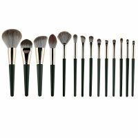 绿云14支化妆刷套装超柔软初学者全套软毛刷子散粉眼影刷沧州 14支绿云裸刷