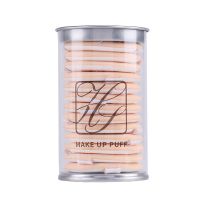 【12片】气垫BB粉扑通用粉底CC霜化妆海绵棉圆形遮瑕粉扑干湿两用 肤色 袋装12片