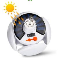 夏沐折叠足球灯高亮太阳能led充电灯泡夜市摆摊灯环保持久续航