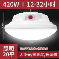 充电灯泡家用户外可无线手提移动停电应急防水夜市摆摊神器飞碟灯 150mm应急灯420W--12-3