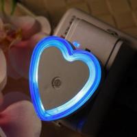 [2个更优惠]LED小夜灯棒棒糖光控插电婴儿宝宝喂奶起夜灯节能灯 蓝色 光控感应 爱心 1个