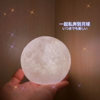 治愈系列小夜灯爱心歌曲播放器情绪ins起夜灯氛围灯开关温馨夜灯 月球夜灯电池款不含支架