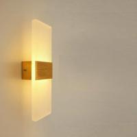 现代简约创意卧室壁灯led床头灯过道走廊客厅梅兰竹菊印花墙壁灯 经典款 标准款27*10CM