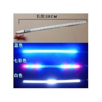 汽车摩托车led七彩霹雳游侠灯中网灯扫描呼吸灯彩灯带跑马爆闪灯 30CM蓝色