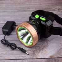 头灯led强光远射锂电池可充电 户外夜骑钓鱼头戴式矿灯高亮手电筒 升级大功率白光[送头戴绳+智能快充] 锂电池+两档调光